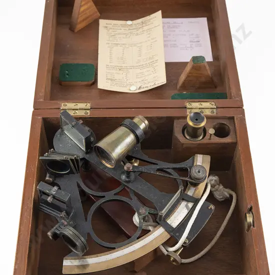 Mahogany Cased Sextant By L J Harri Amsterdam