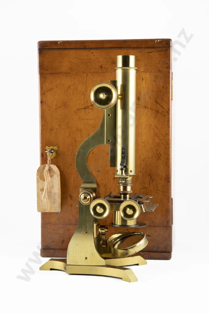 Fine C19th Gilt Bronze Monocular Microscope By F Westley London Image 1++
