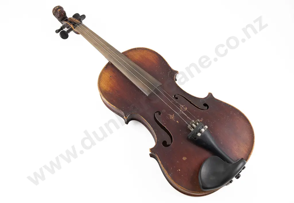 C19th German Mittenwald Type Violin With Carved Lions Head Scroll Image 1++