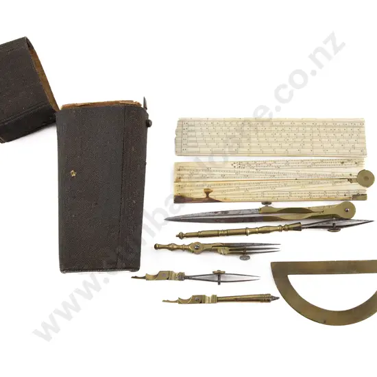 Early C19th Shagreen Cased Set Of Drawing Instruments