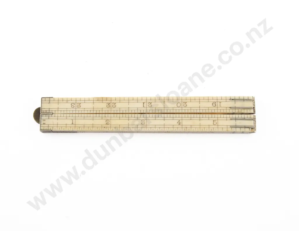 Vict Ivory & Nickel 2' Folding Rule By E Preston & Sons Image 1++