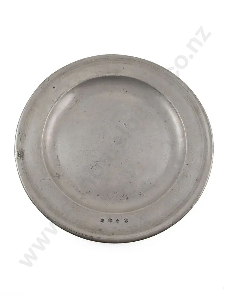 Large Geo III Pewter Plate Image 1++