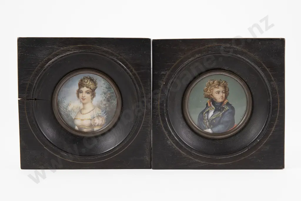 Pair Of C19th Portrait Miniatures Image 1++