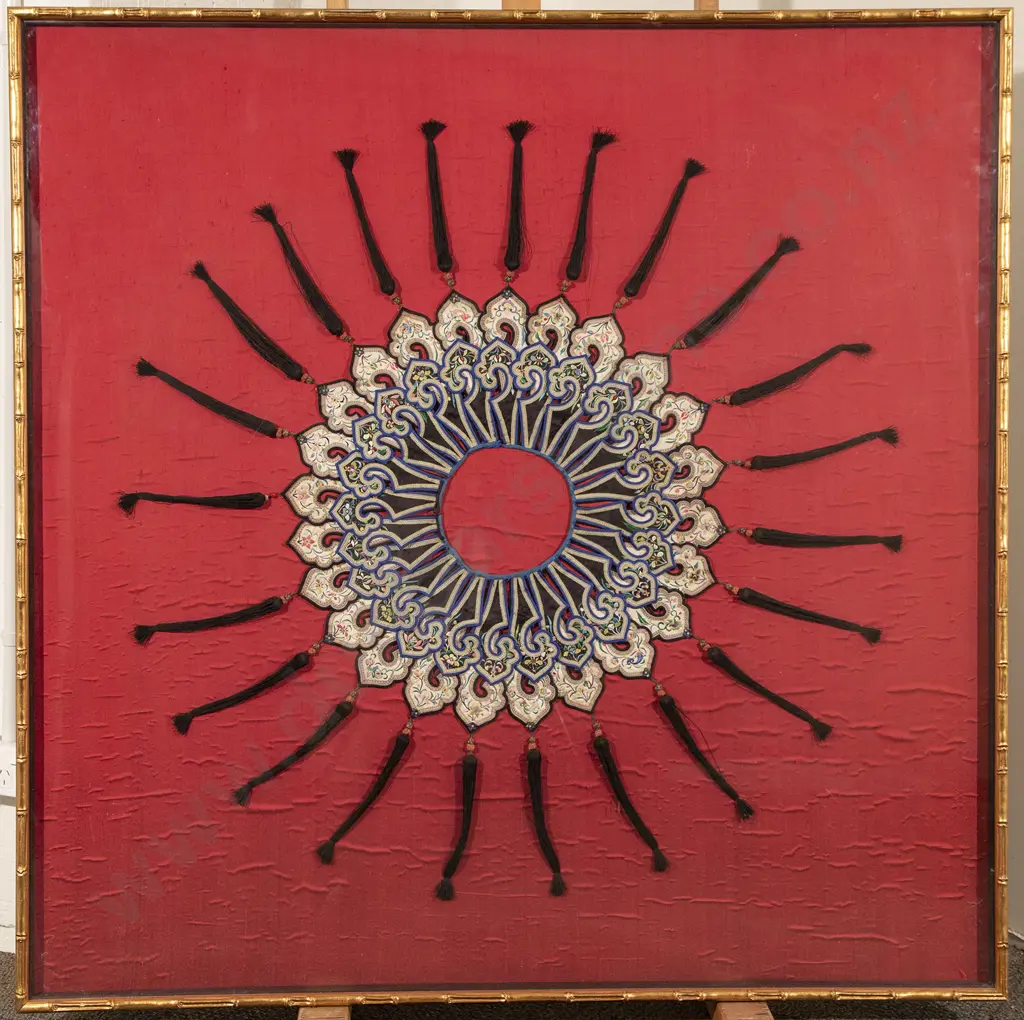 Framed Antique Chinese Mandarin Collar Image 1++