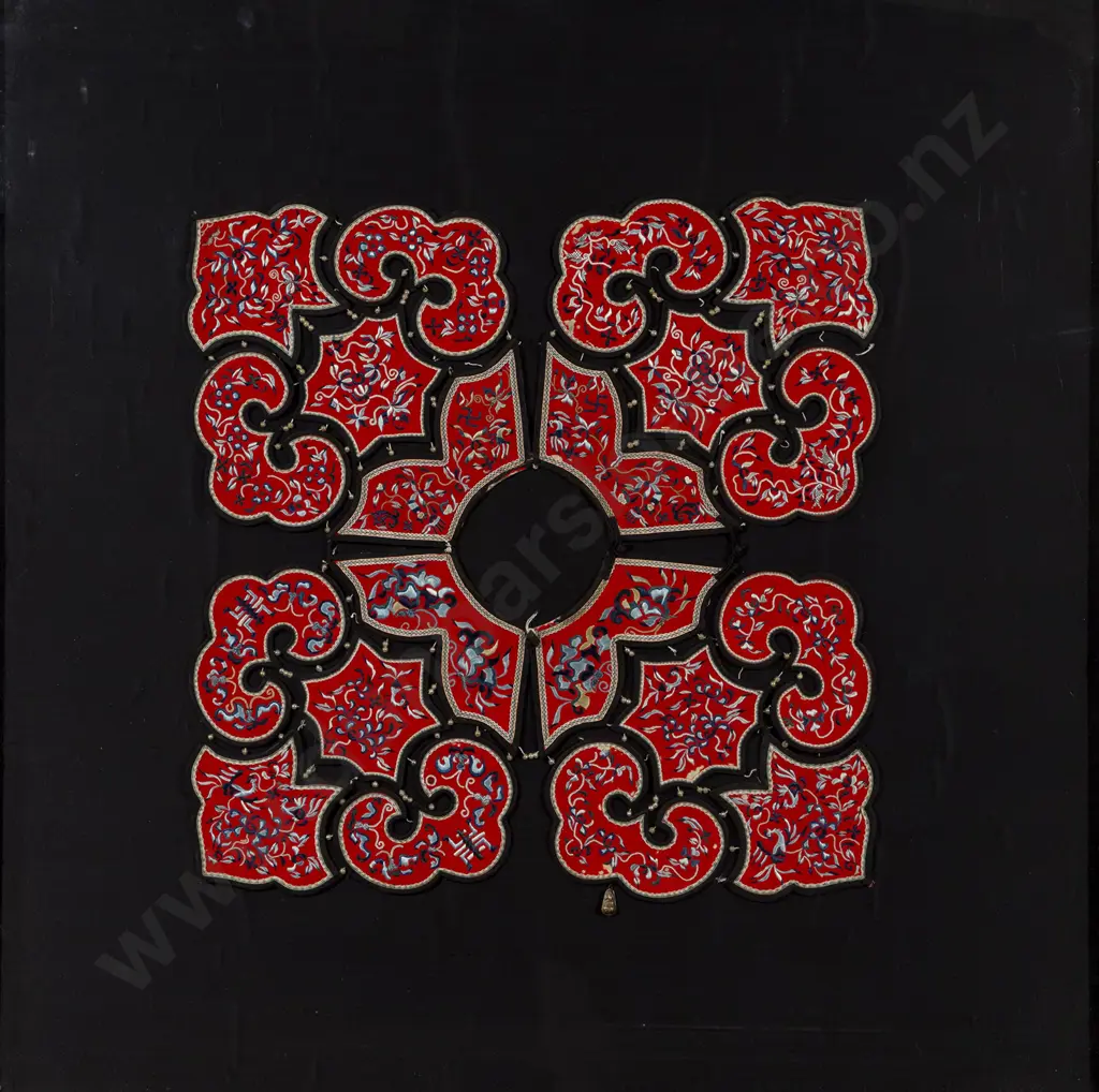 Framed Antique Chinese Mandarin Collar Image 1++