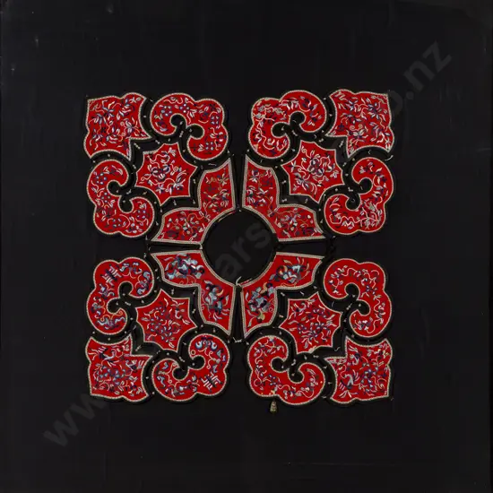 Framed Antique Chinese Mandarin Collar