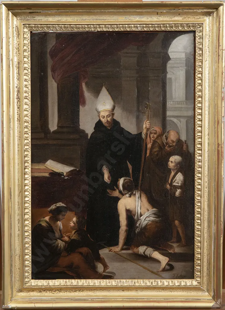 After Bartolomé Esteban Murillo (1617-1682) - Thomas of Villanova Giving Alms to the Poor Image 1++