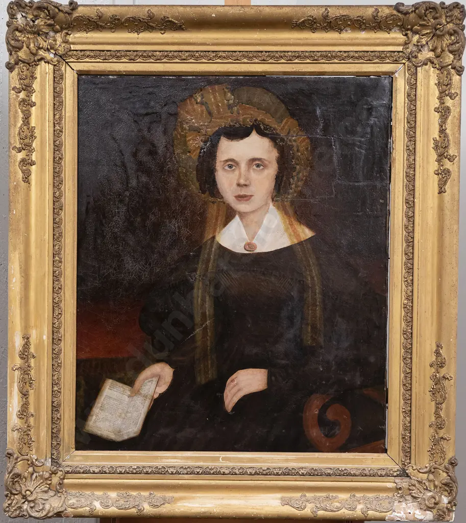 C. 19th Century Portrait of a Young Woman Image 1++