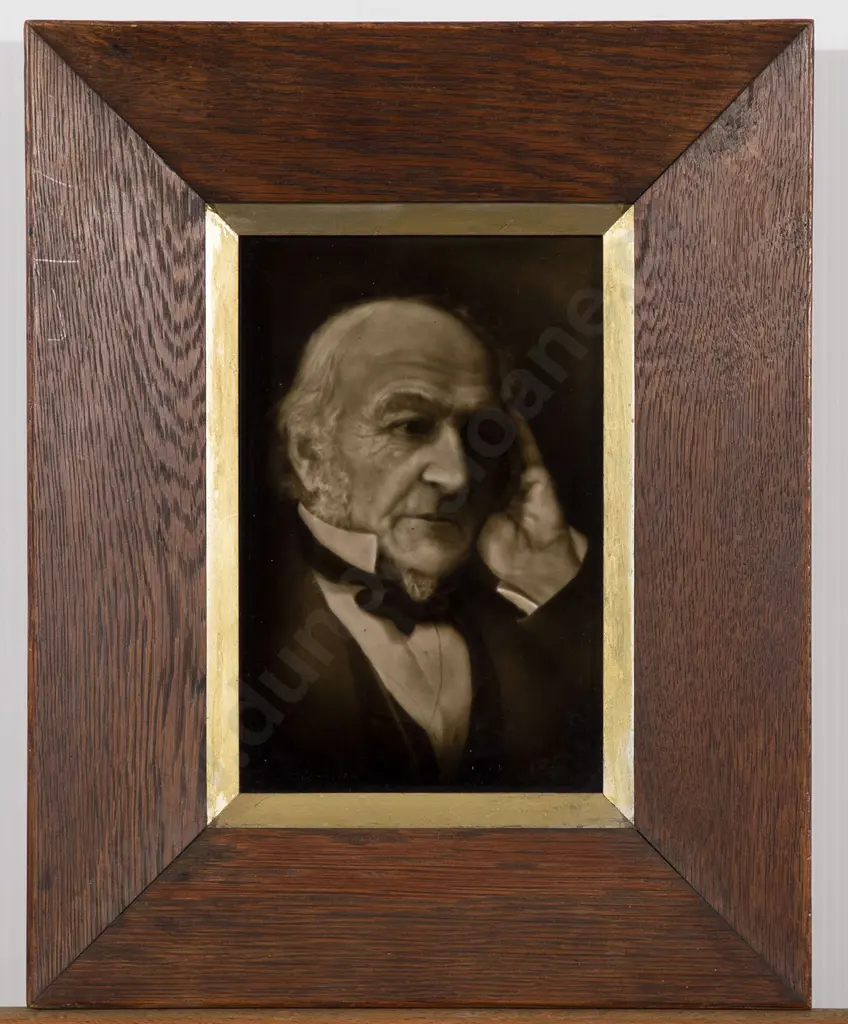 Vict Glazed Porcelain Plaque Of William Gladstone Image 1++