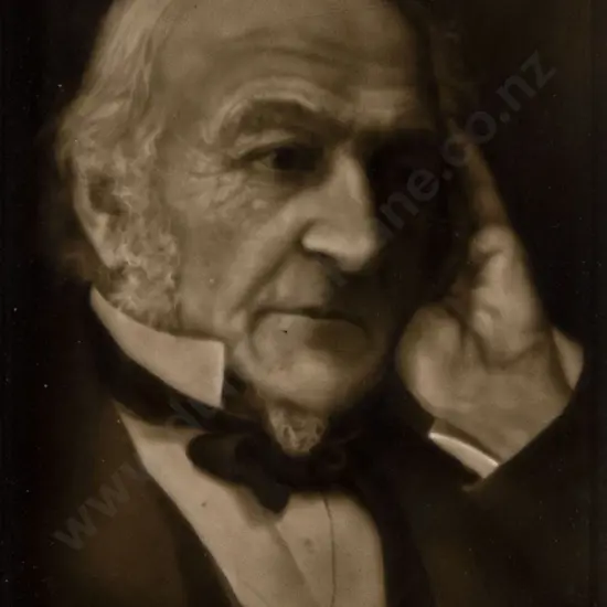 Vict Glazed Porcelain Plaque Of William Gladstone