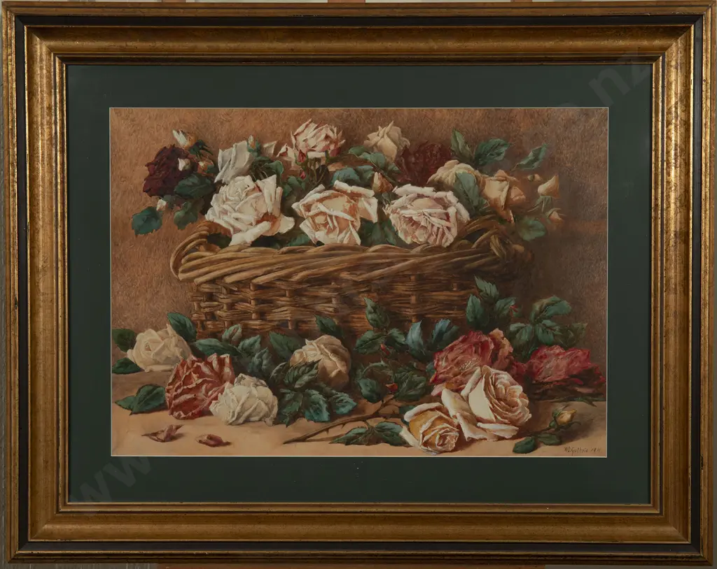 W. D. Guthrie (British 1911) - Still Life of Roses Image 1++