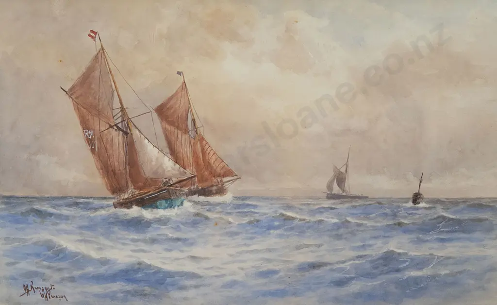 William H Pearson. - 19th Century Study of Ramsgate Fishing Boats Image 1++