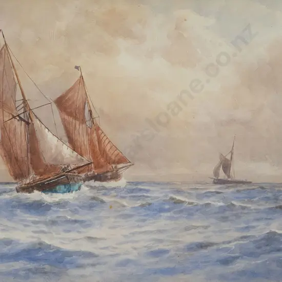 William H Pearson. - 19th Century Study of Ramsgate Fishing Boats