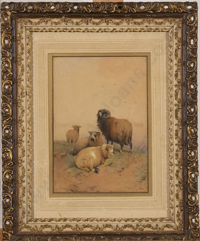 Frederick E. Valter (British 1850-1930) - Sheep Resting Image 1++