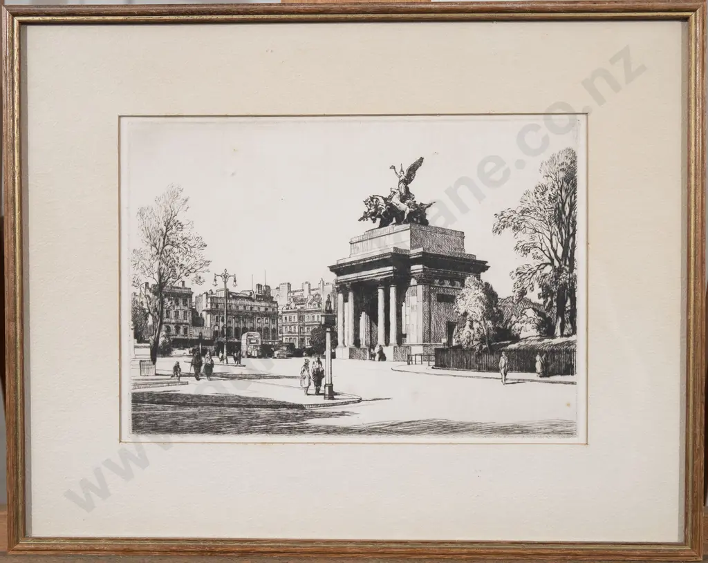 Three Drypoint Etchings Depicting Various Views of London Image 1++