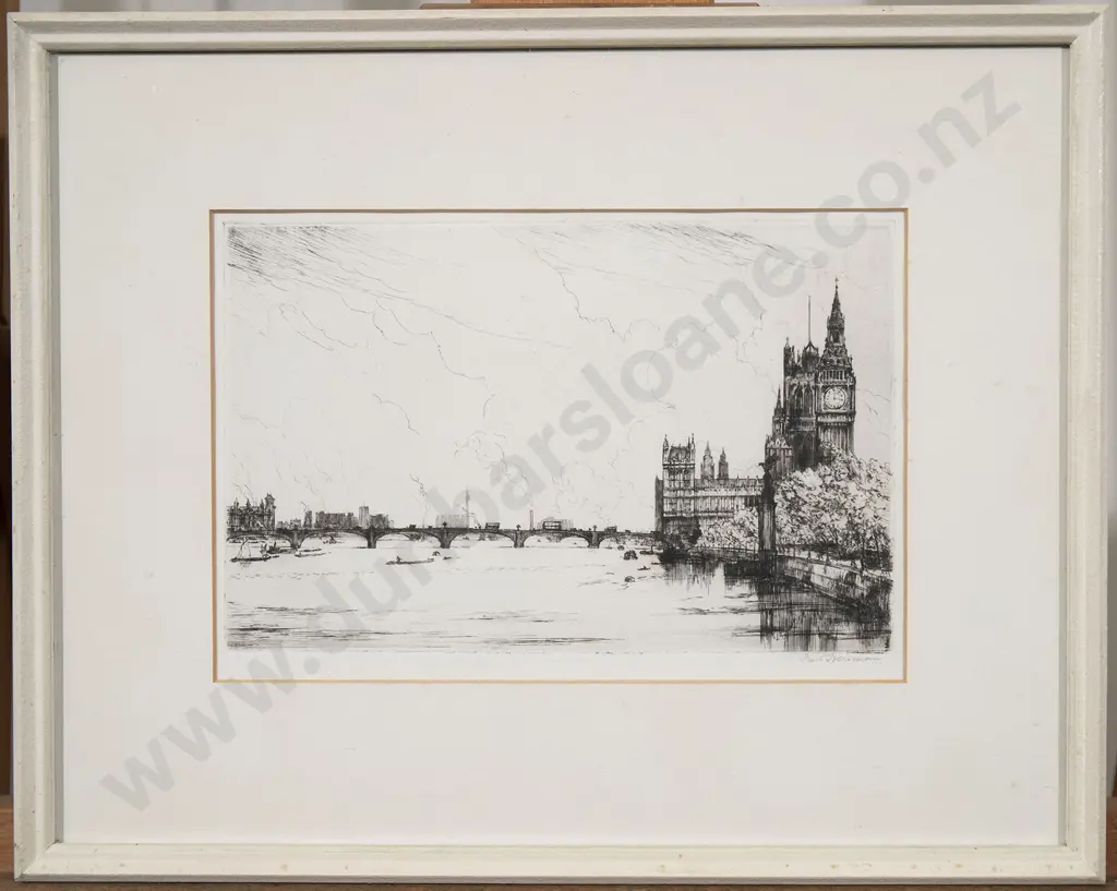 Three Drypoint Etchings Depicting Various Views of London Image 1++