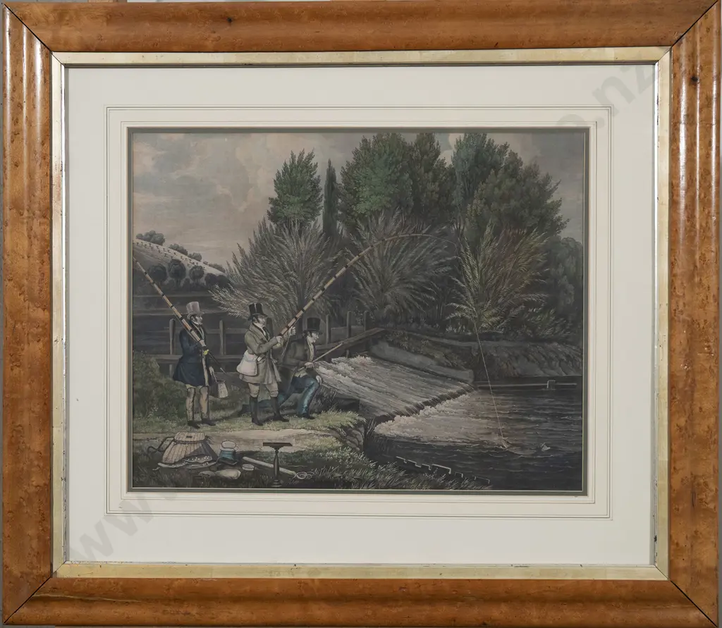After James Pollard (British 1792-1867) - Two Fishing Scenes Image 1++