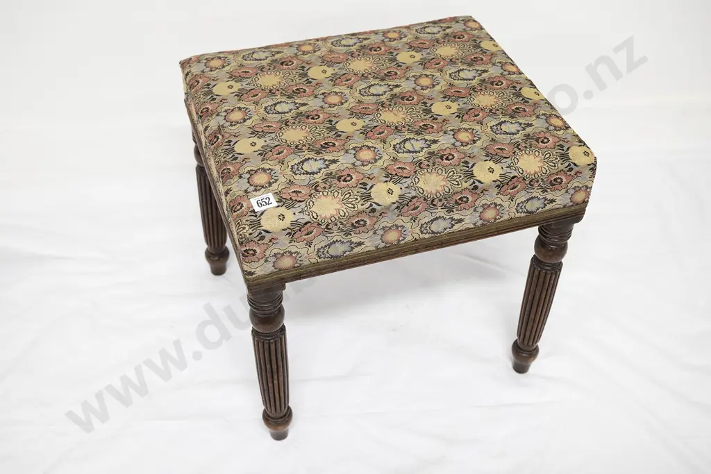 Regency Mahogany Dressing Stool Image 1++
