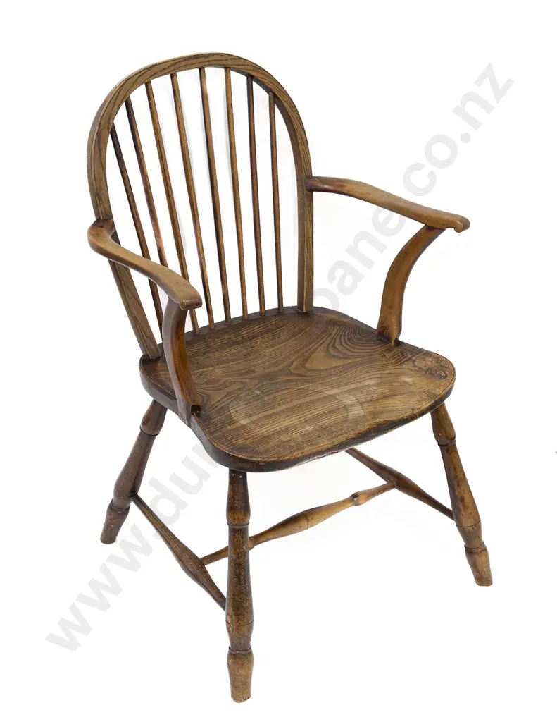C19th Oak & Elm Windsor Elbow Chair Image 1++
