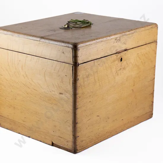 Vict Blonde Oak Silver Chest