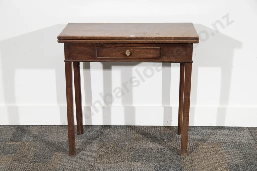 Geo III Mahogany Foldover Tea Table Image 1++