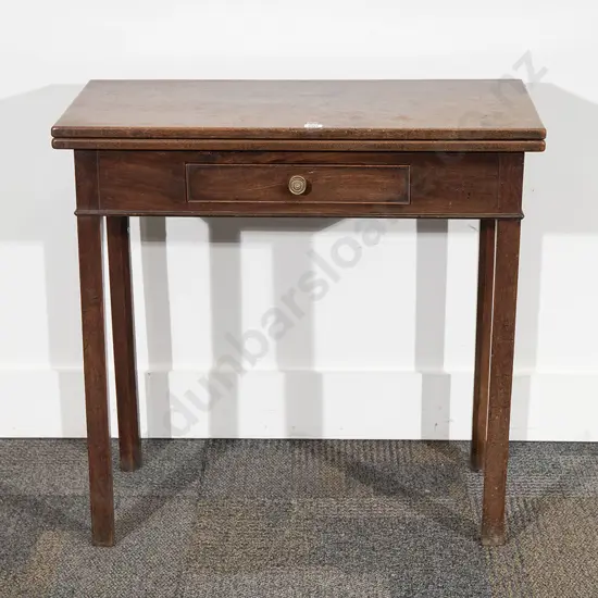 Geo III Mahogany Foldover Tea Table