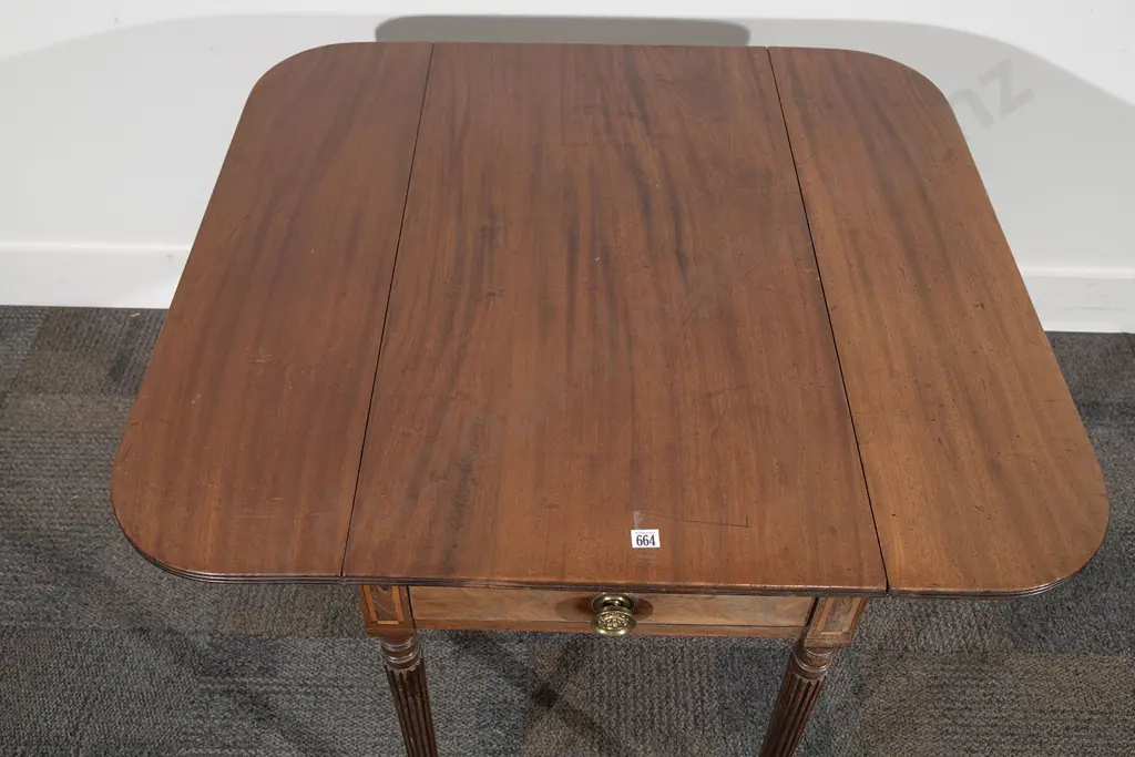 Regency Mahogany Pembroke Table Image 1++