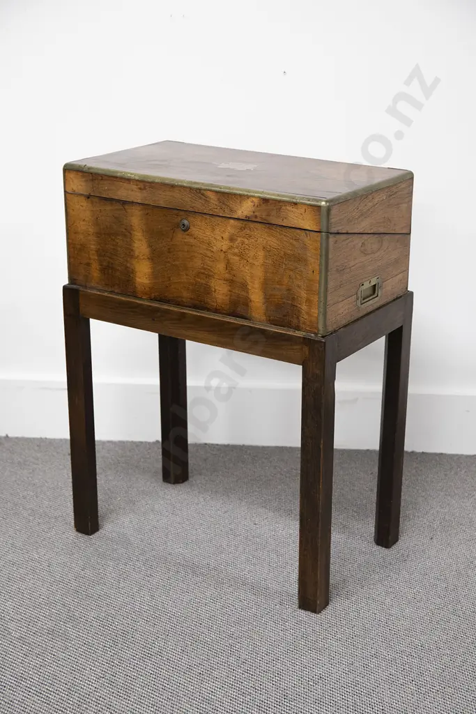 William IV Rosewood and Brass Bound Portable Writing Box Image 1++