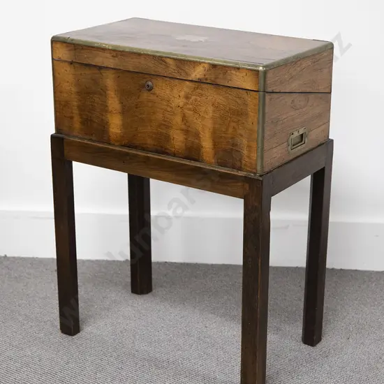 William IV Rosewood and Brass Bound Portable Writing Box