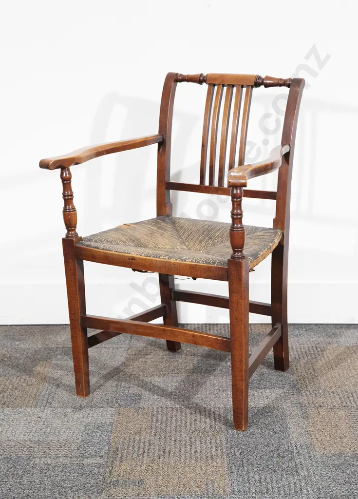 19th Century Beech Opened Elbow Chair Image 1++