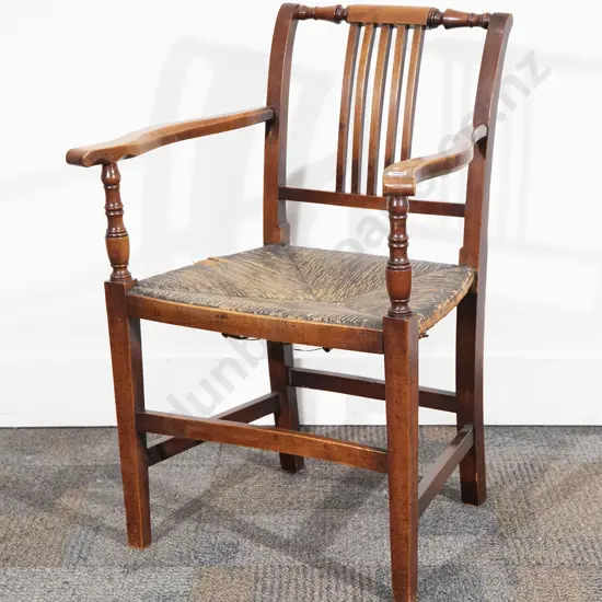 19th Century Beech Opened Elbow Chair