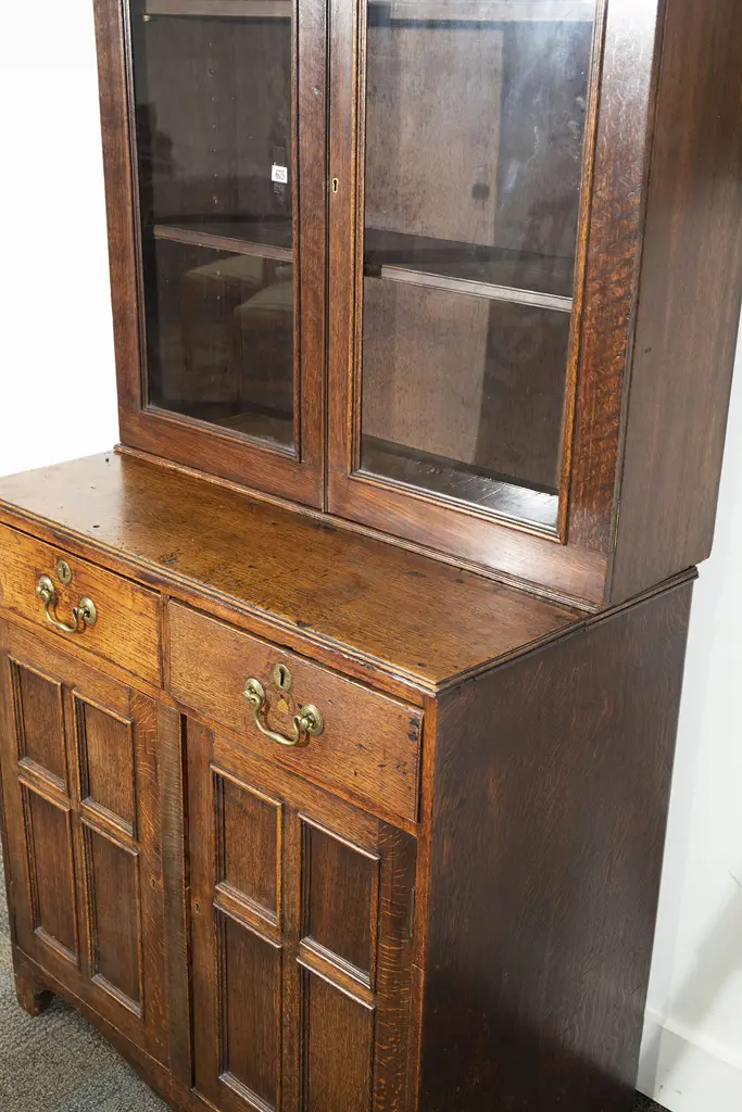 19th Century Oak Cabinet Book Case Image 1++