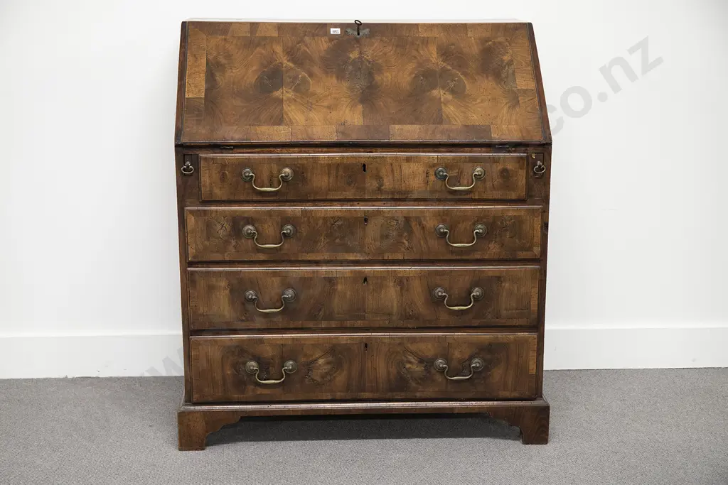 George III Mahogany Bureau Image 1++