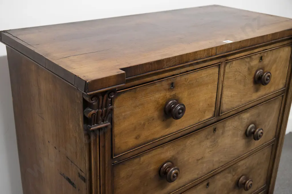 William IV Mahogany Inverted Break Front Chest Image 1++