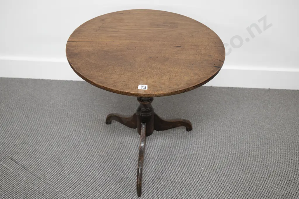 Composed Geo III Mahogany & Oak Circular Snap Top Wine Table Image 1++