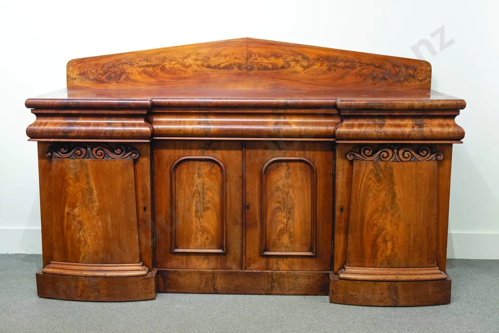 Vict Mahogany 4 Door Inverted Breakfront Sideboard Image 1++