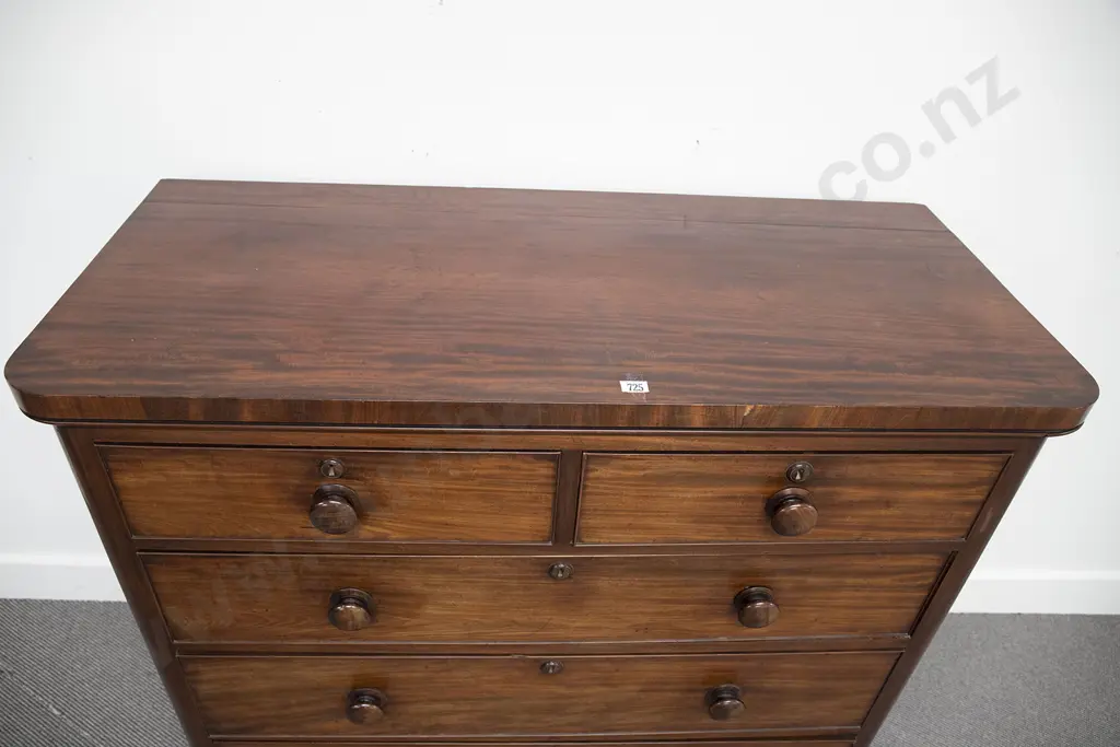 Vict Mahogany Flat Front Chest Image 1++