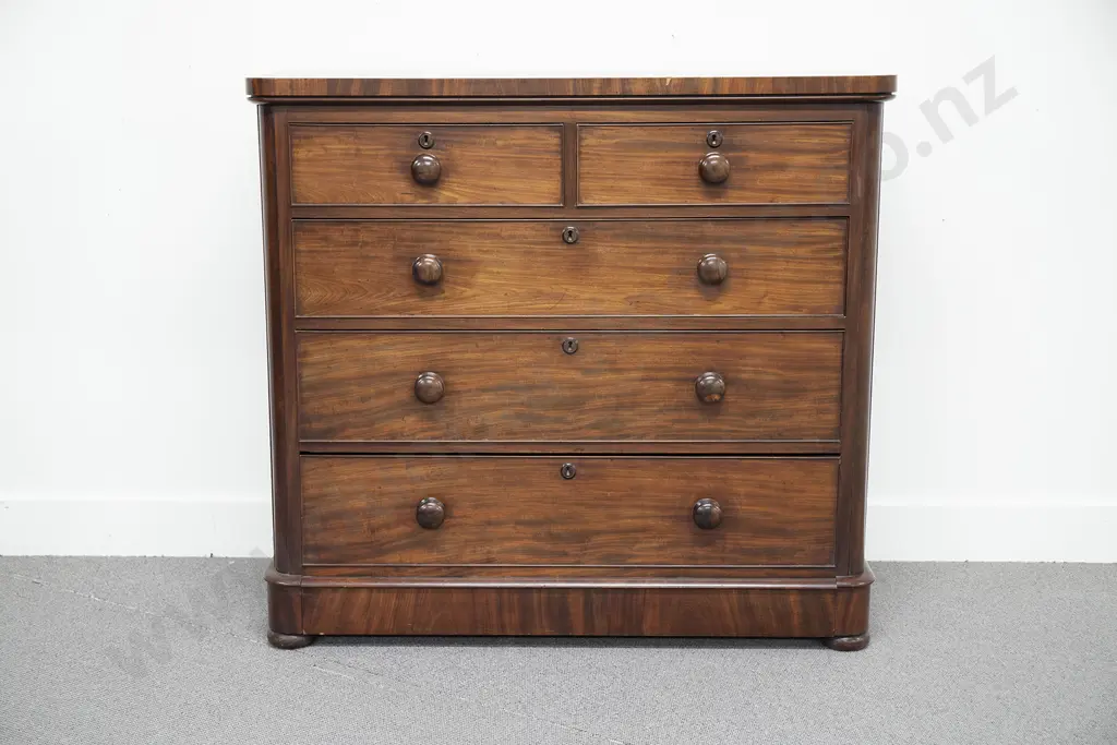 Vict Mahogany Flat Front Chest Image 1++
