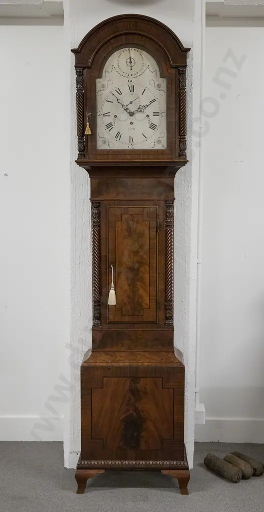 Regency Mahogany Longcase Clock By T & R Noble Of Bath Image 1++