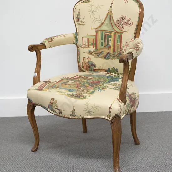 French Fruitwood Framed Fauteuil