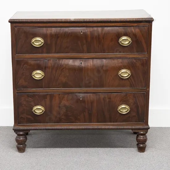 Regency Mahogany Three Drawer Chest