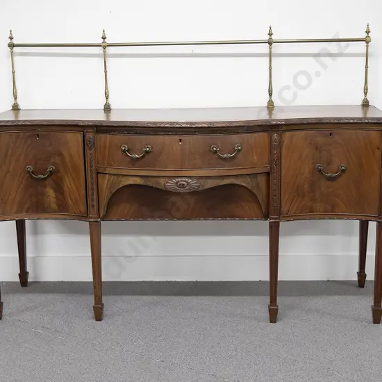 Edw Mahogany "Adams" Style Serpentine Sideboard