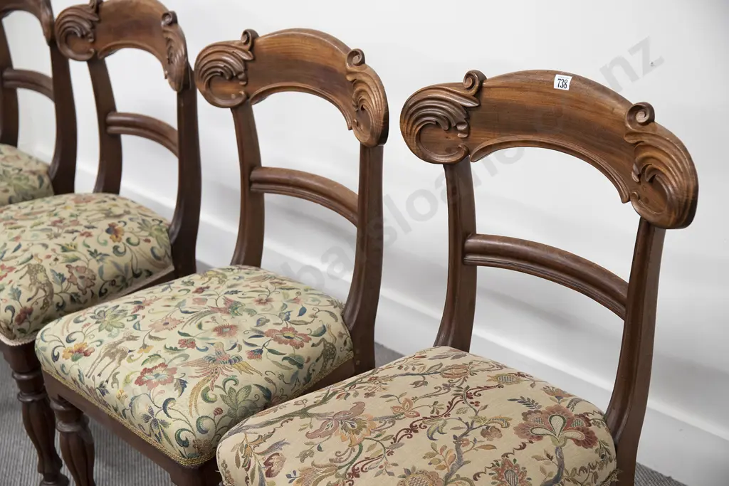 Set Of Four Wm IV Mahogany Dining Chairs Image 1++