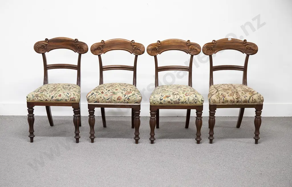 Set Of Four Wm IV Mahogany Dining Chairs Image 1++