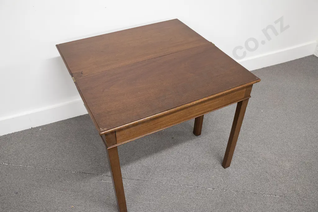 Geo III Mahogany Foldover Tea Table Image 1++