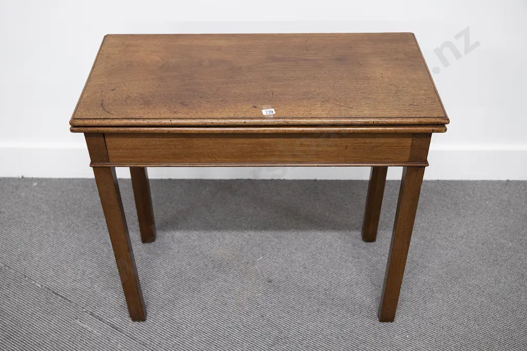 Geo III Mahogany Foldover Tea Table Image 1++