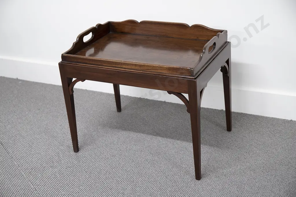 Geo III Mahogany Tray On Stand Image 1++