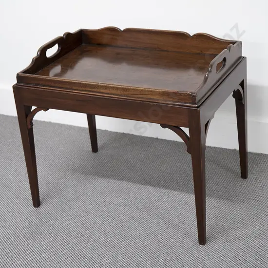 Geo III Mahogany Tray On Stand