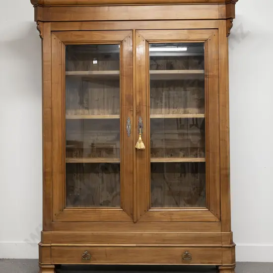C19th French Provincial Fruitwood Bookcase