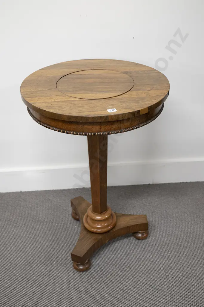 Wm IV Rosewood Circular Occasional Table Image 1++